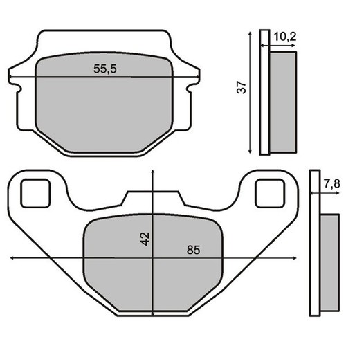 Set semi metal rear brake - set, semi-metal