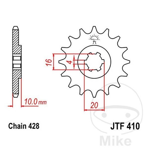 Sprocket for sachs road - sachs, 125