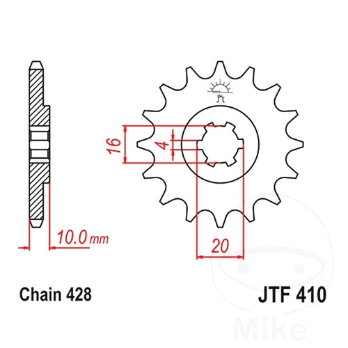 Front sprocket 428 p - front,
