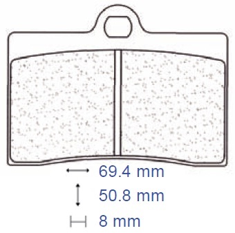 Front brake pads carbon - front,