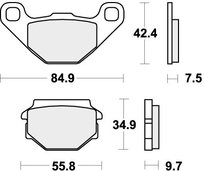 Sbs brake pads rear for - brake,
