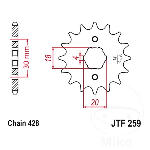Front sprocket 428 p - front,